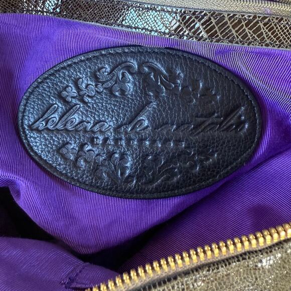 Gorgeous Helena de Natalio Embossed Snake Leather Hobo Bag - Picture 3 of 14